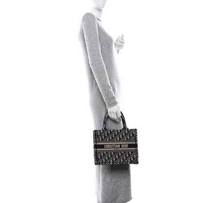 Christian Dior Oblique Small Book Tote Blue Multicolor 2 of 11