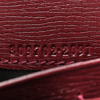Gucci Calfskin Heartbeat Print Flap Wallet New Wine 7 of 9