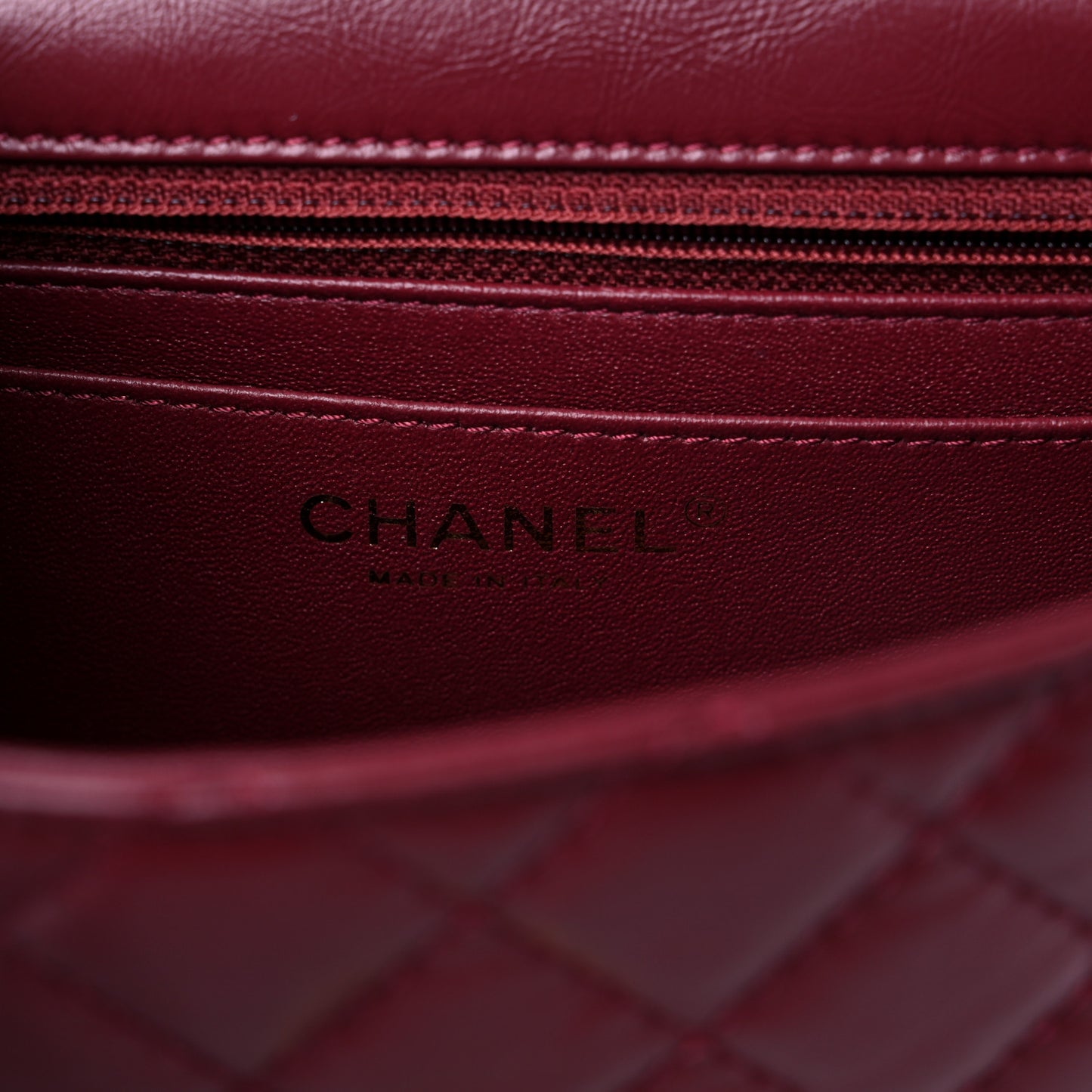 Aged Calfskin Quilted 2.55 Reissue Mini Flap Red
