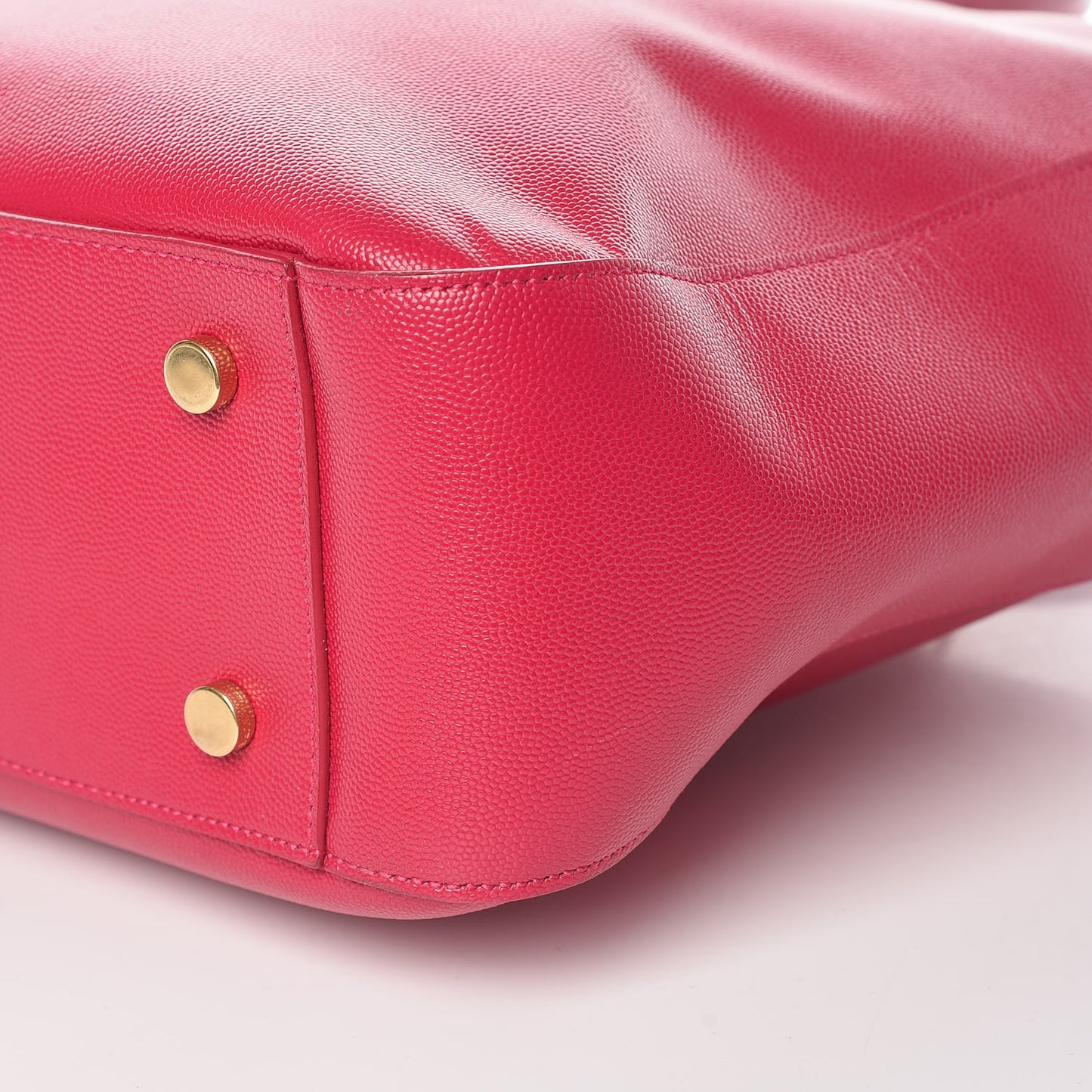 Grained Calfskin Medium Museum Bag Bubblegum