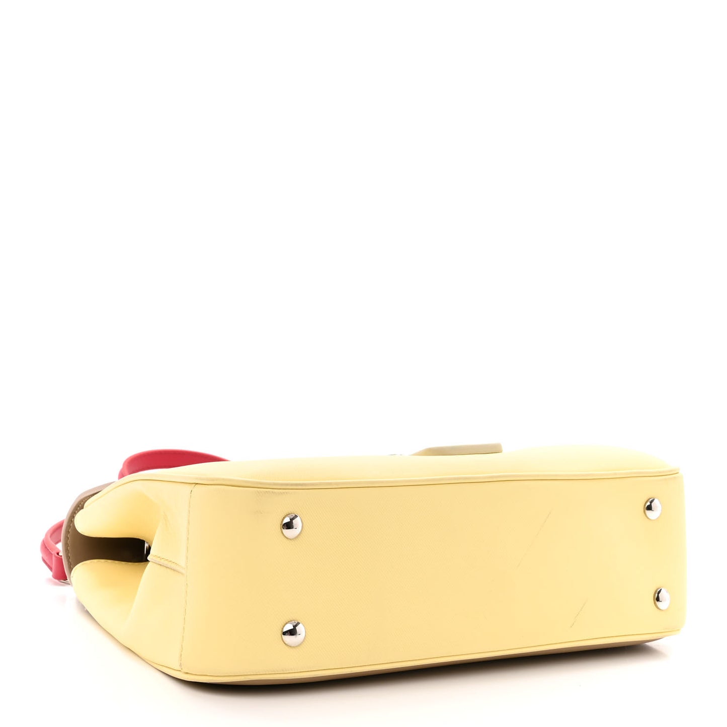 Trench Calfskin Medium DK88 Top Handle Bag Yellow Beige Red