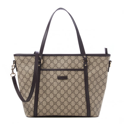 Gucci GG Supreme Monogram Medium Joy Tote Dark Brown 1 of 12