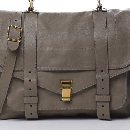 Proenza Schouler Lambskin Large PS1 Satchel Smoke 9 of 17