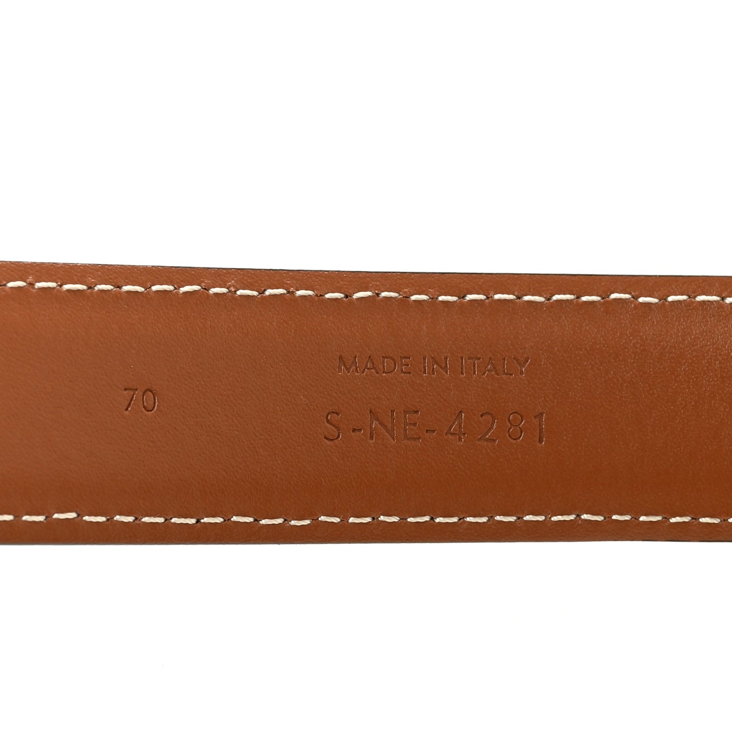 Canvas Calfskin Medium 25mm Triomphe Belt 70 28 Tan