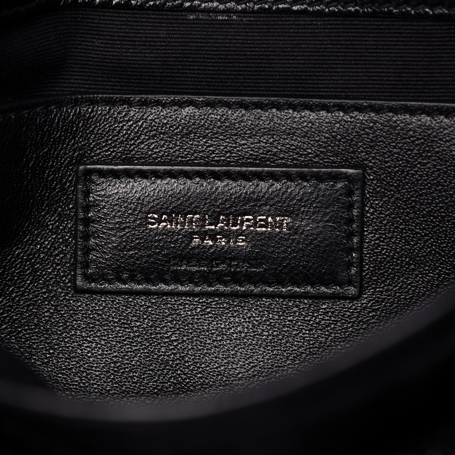 Saint Laurent Crinkled Calfskin Matelasse Monogram Baby Niki Chain Satchel Black 6 of 14