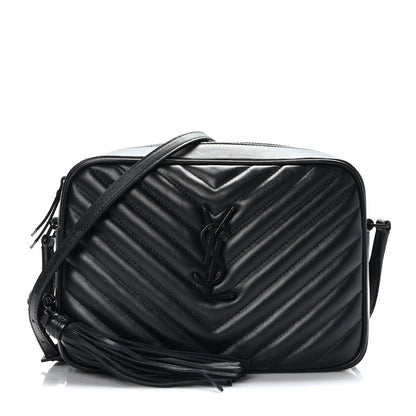 Saint Laurent Calfskin Matelasse Monogram Monochrome Lou Camera Bag Black 1 of 10