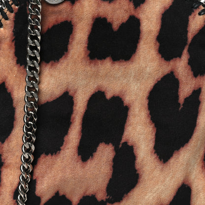 Stella McCartney Linen Leopard Print Tiny Falabella Tote Brown 8 of 10