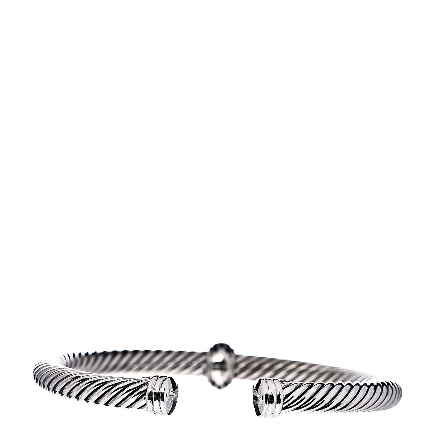 Sterling Silver Blue Sapphire 5mm Cable Classics Single Station Bracelet