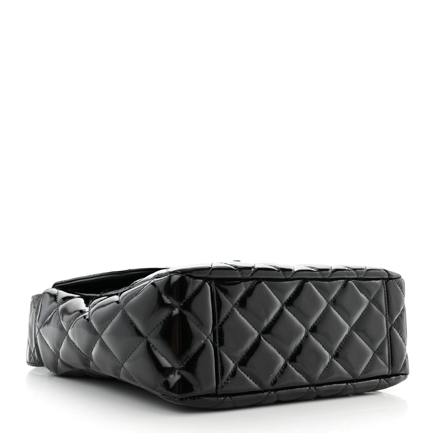 Chanel Patent Quilted Shoulder Flap Bag Black 4 of 10