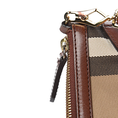 Burberry House Check Bridle Calfskin Peyton Crossbody Tan 13 of 15