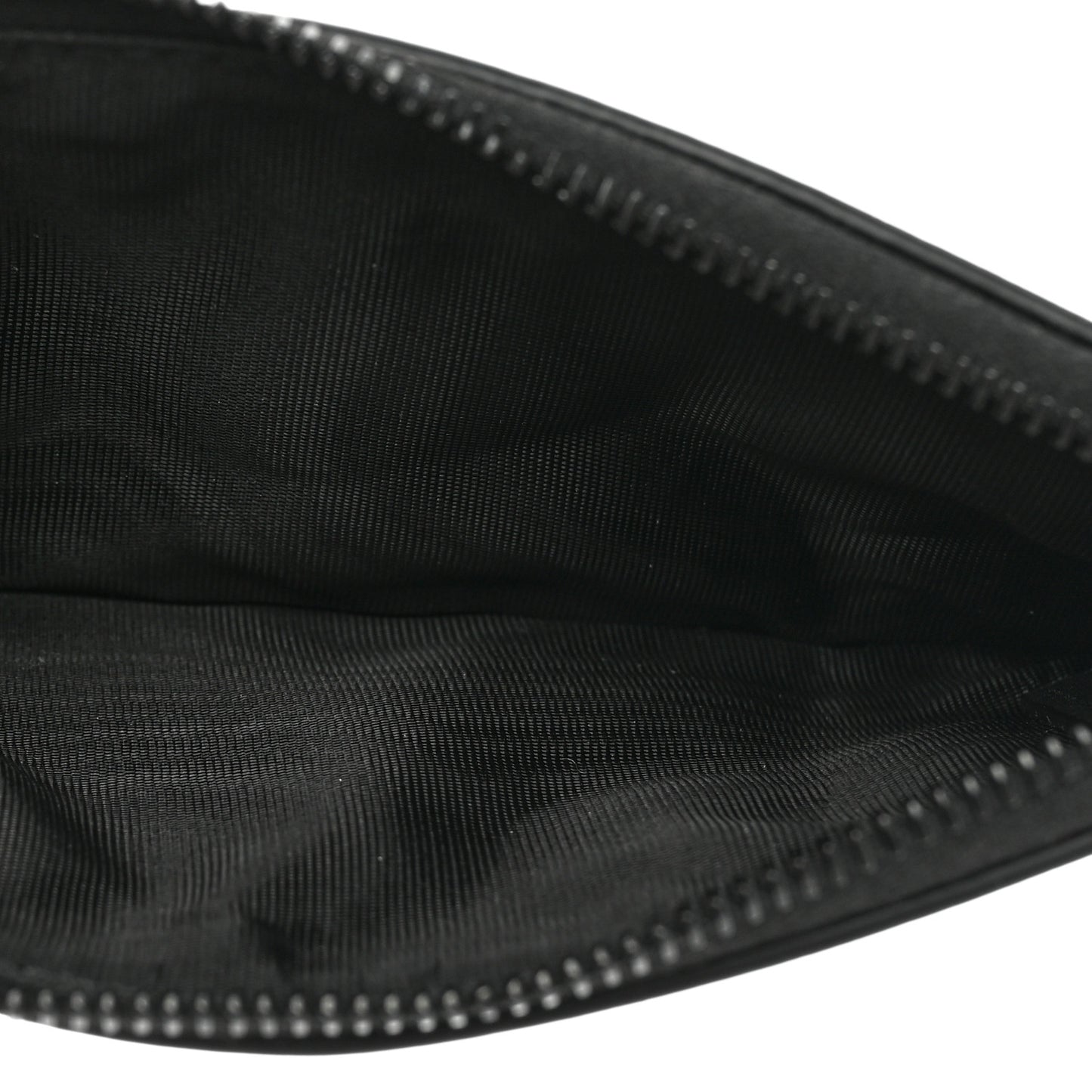 Ultra Matte Calfskin Saddle Chain Wallet Pouch Black