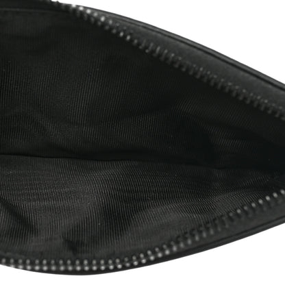 Christian Dior Ultra Matte Calfskin Saddle Chain Wallet Pouch Black 9 of 18