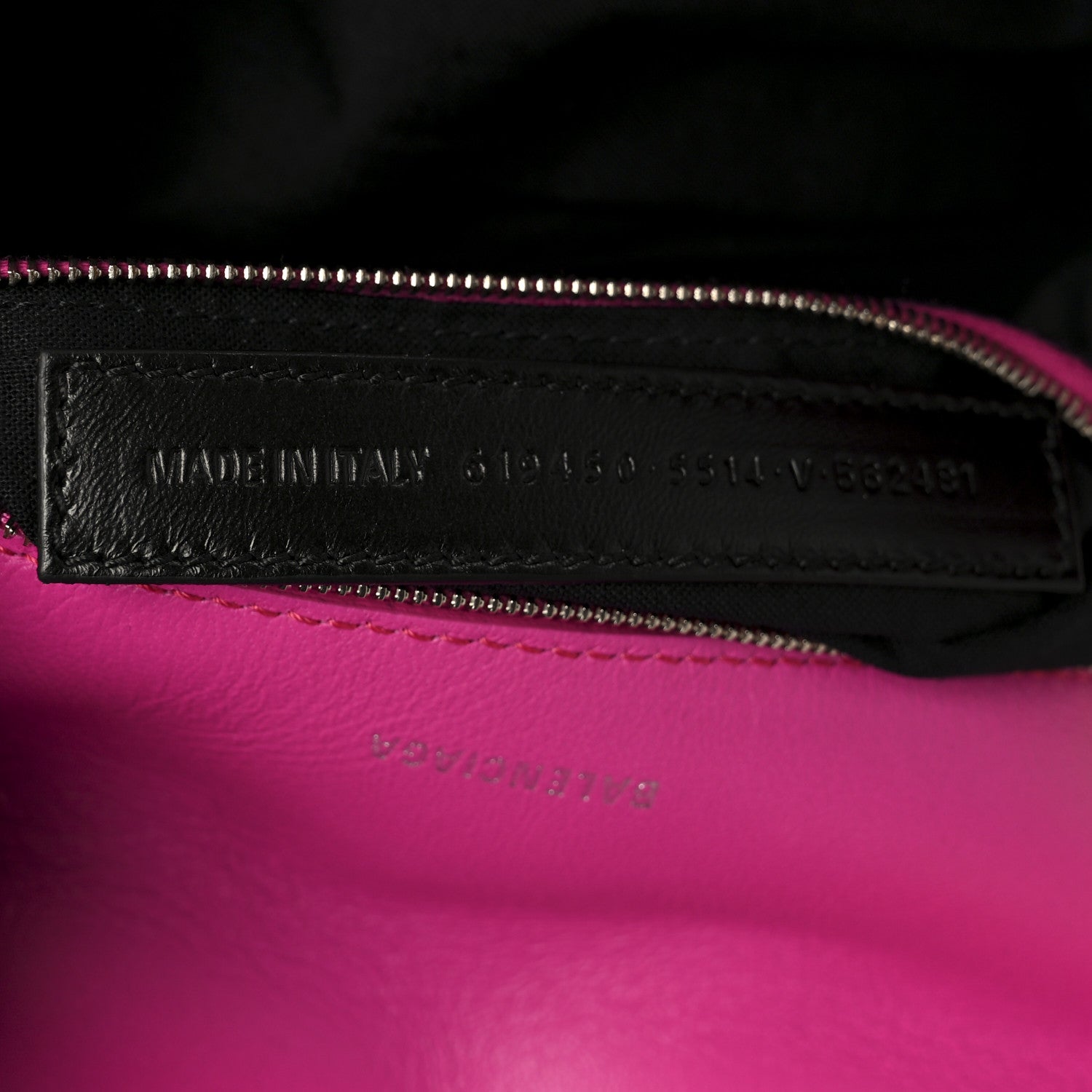 Balenciaga Nappa Calfskin Quilted Touch B Puffy Clutch Fuchsia 7 of 8