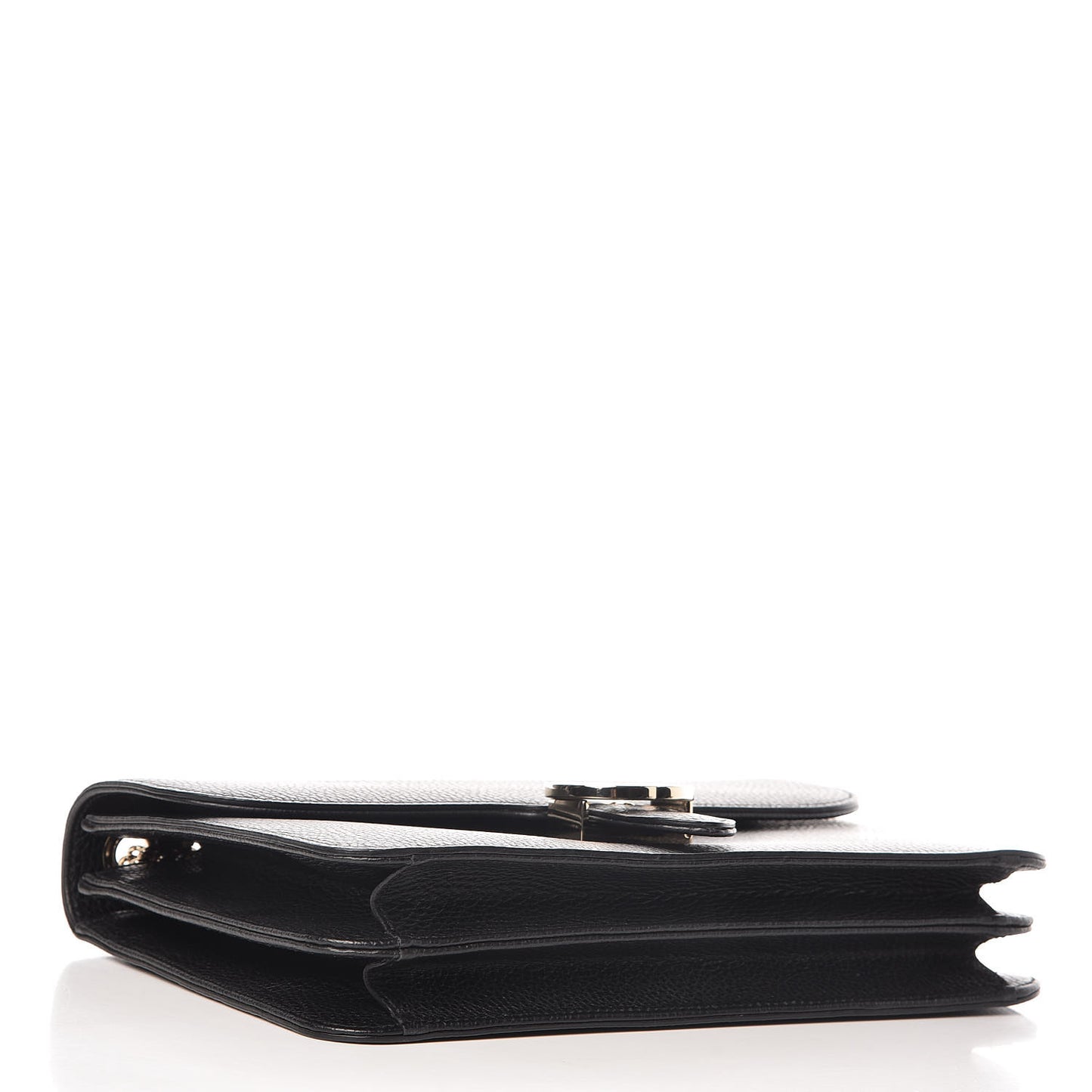 Dollar Calfskin Interlocking G Shoulder Bag Black