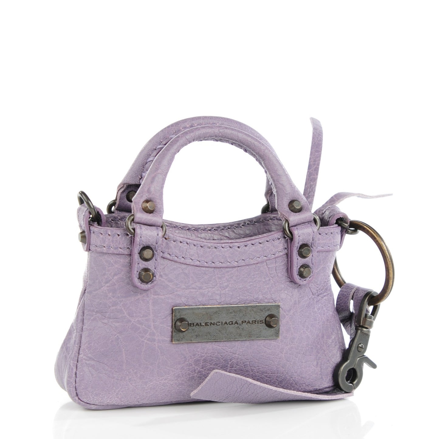 Agneau Classic Hardware Mini First Bag Charm Glycine