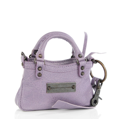 Balenciaga Agneau Classic Hardware Mini First Bag Charm Glycine 3 of 6