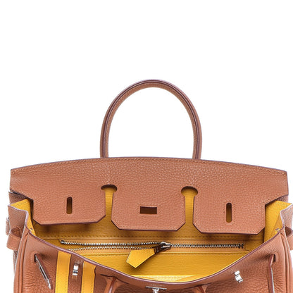 Hermes Togo Swift Officier Birkin 25 Gold Ambre 8 of 35