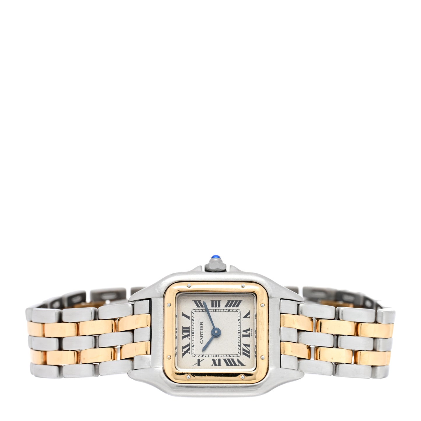 Stainless Steel 18K Yellow Gold 22mm Panthere Quartz Watch