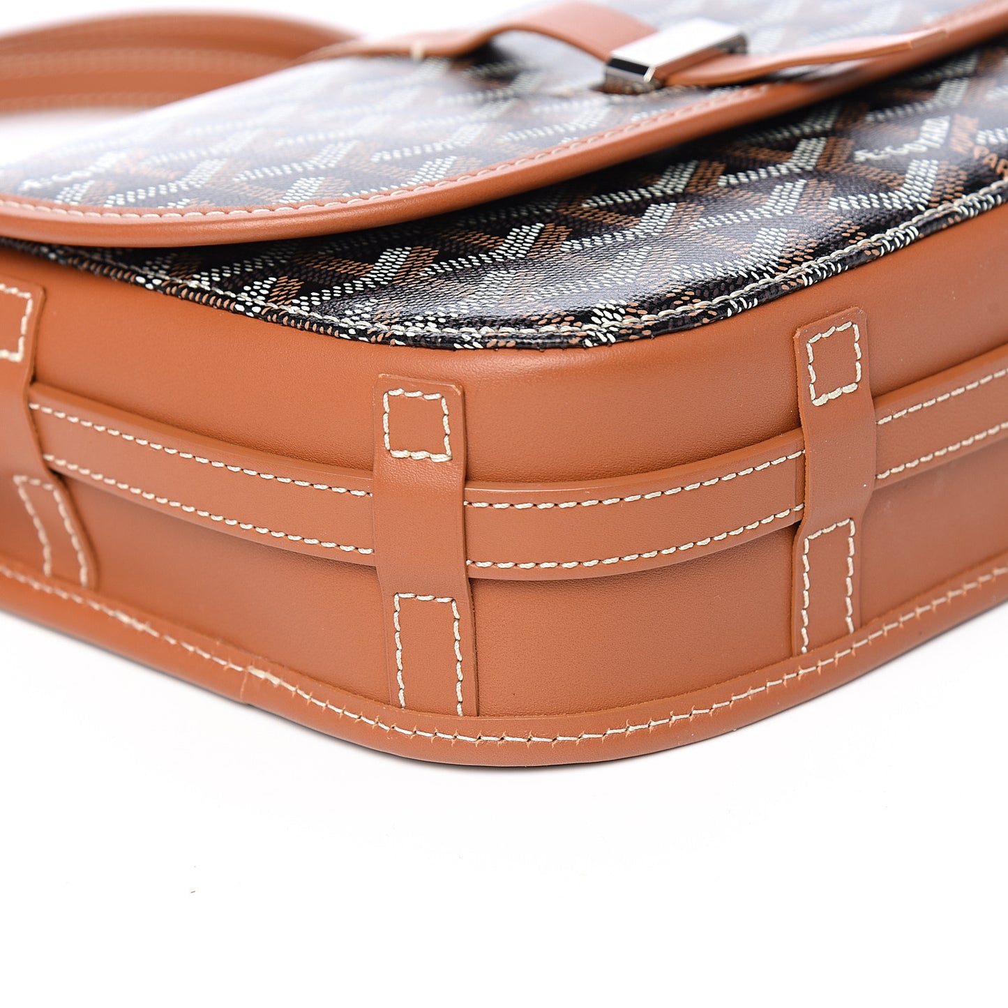 Goyardine Belvedere II PM Messenger Bag Black Gold