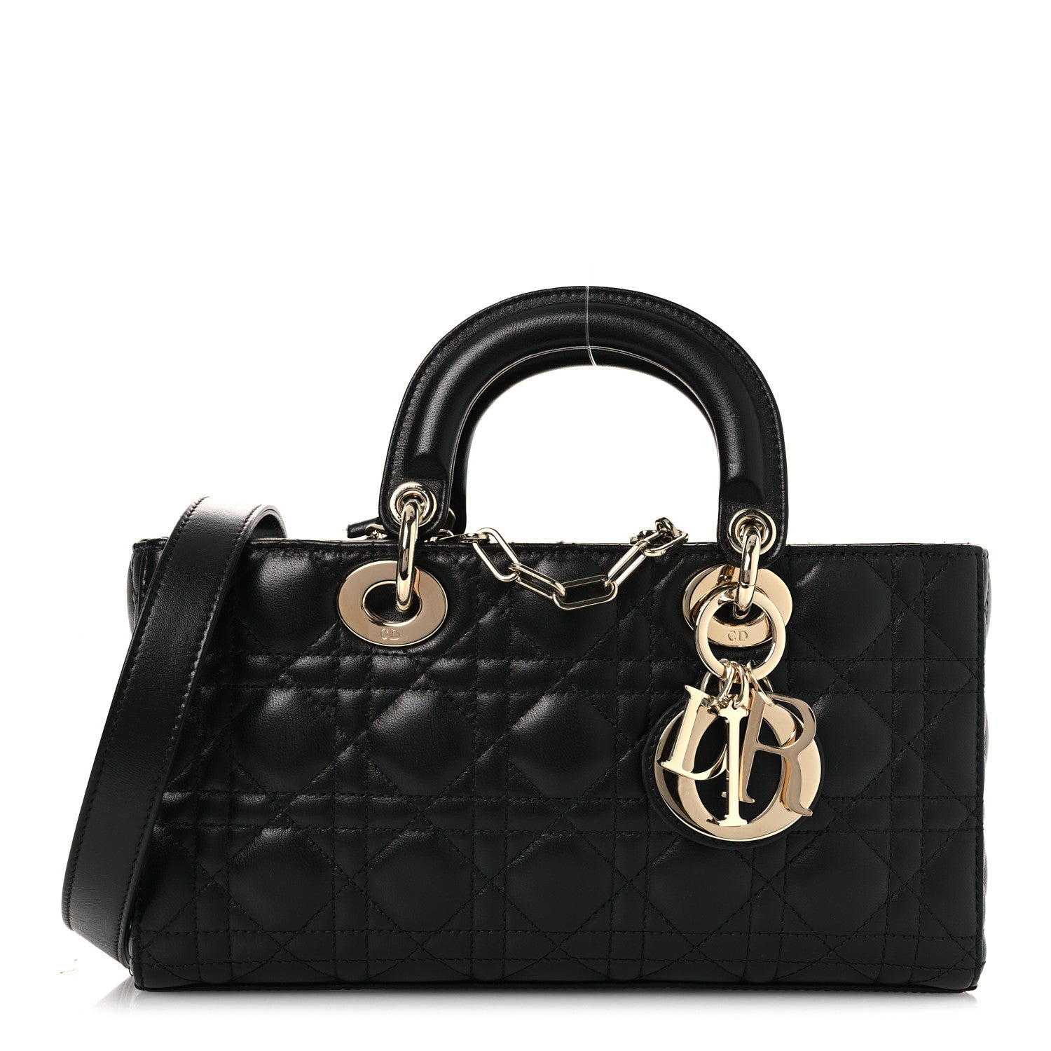Christian Dior Lambskin Cannage Medium Lady D-Joy Black 1 of 10