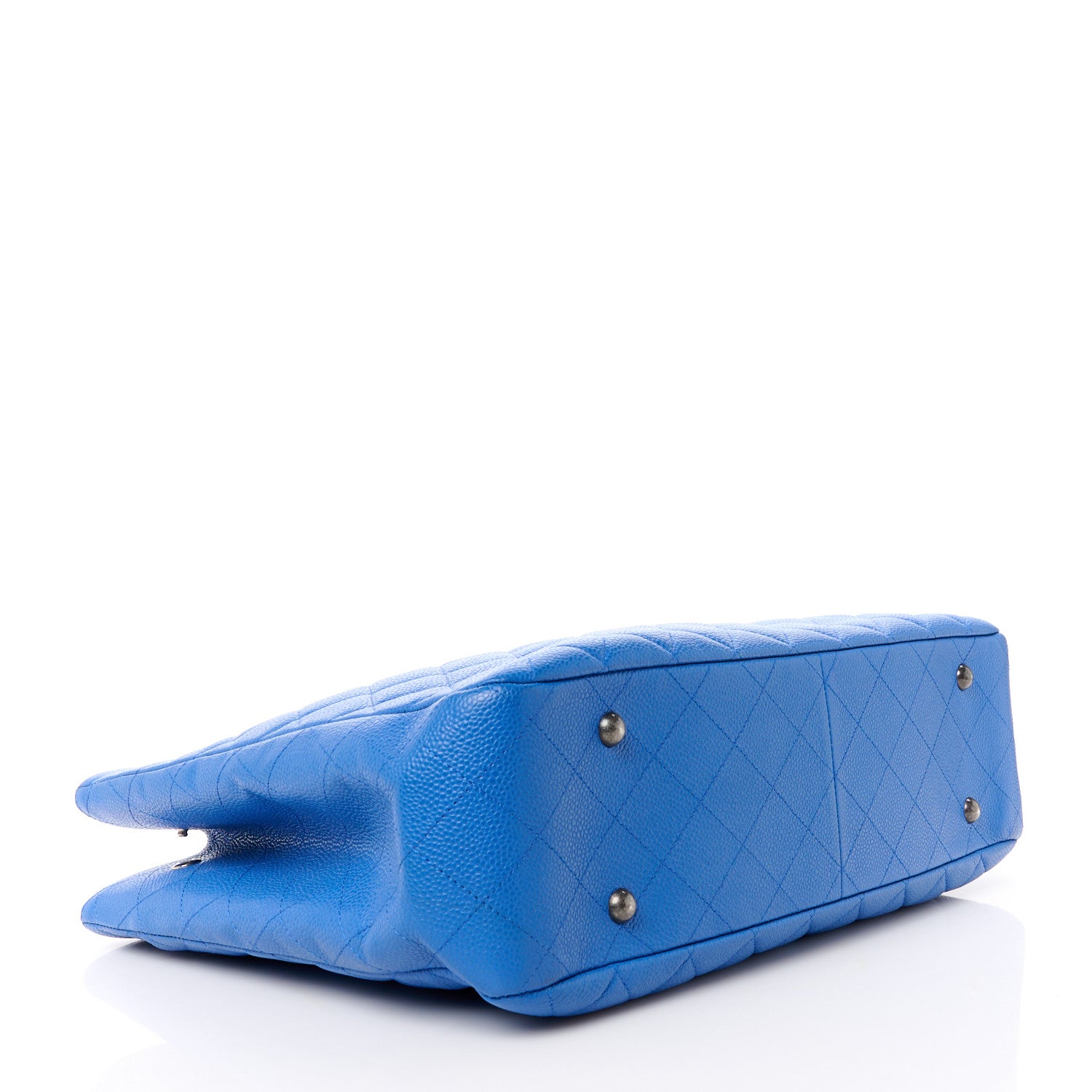 Chanel Caviar Quilted Large Classic Shopping Tote Blue 4 of 10