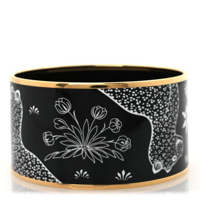 Hermes Enamel Printed Extra Wide Les Leopards Bracelet 65 Positif Negatif 6 of 6