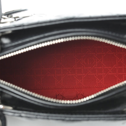 Christian Dior Lambskin Cannage Medium Lady Dior Black 6 of 8