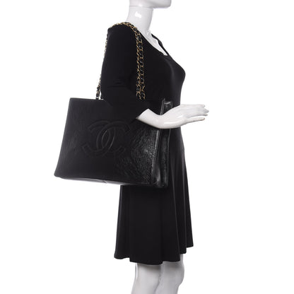 Chanel Shiny Aged Calfskin Shopping Bag Black 2 of 10
