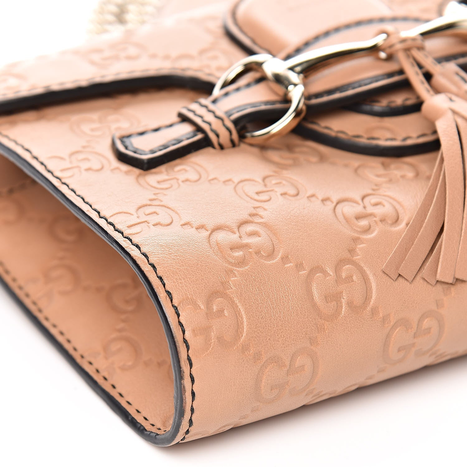 Gucci Guccissima Mini Emily Chain Shoulder Bag Camelia 8 of 10