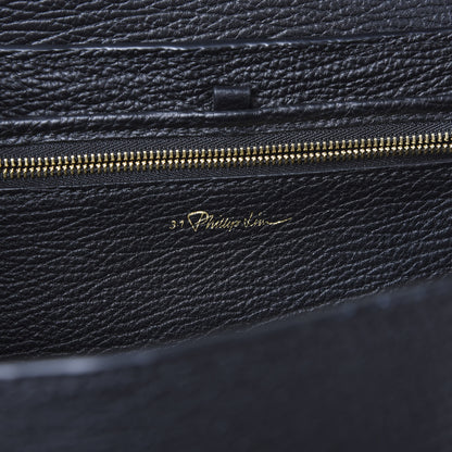 3.1 Phillip Lim 3.1 Textured Calfskin Medium Pashli Satchel Black 5 of 8