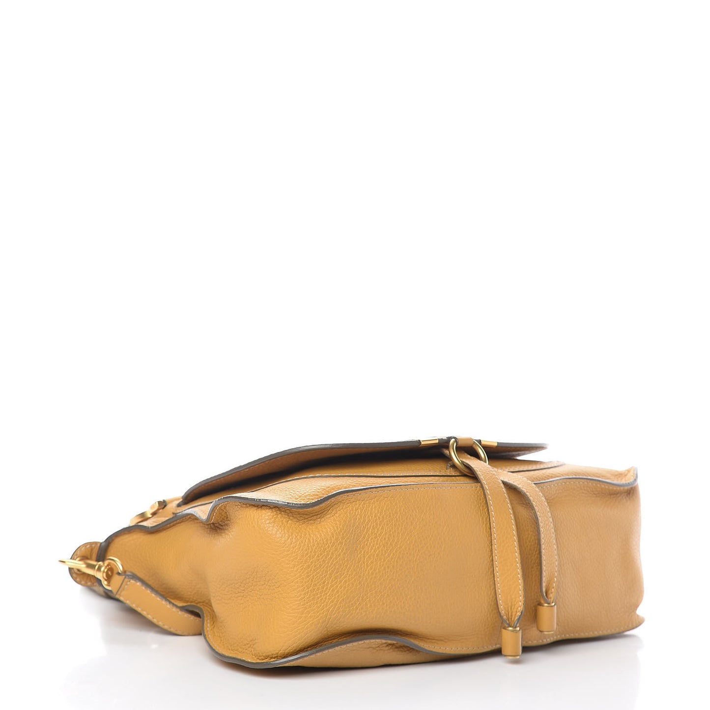 Calfskin Medium Marcie Satchel Curry Yellow