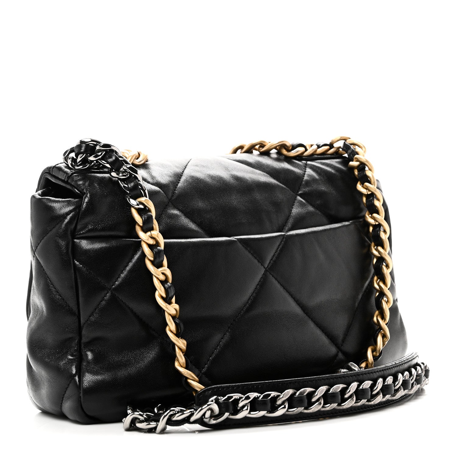 Chanel Goatskin Quilted Medium Chanel 19 Flap Black 3 of 10