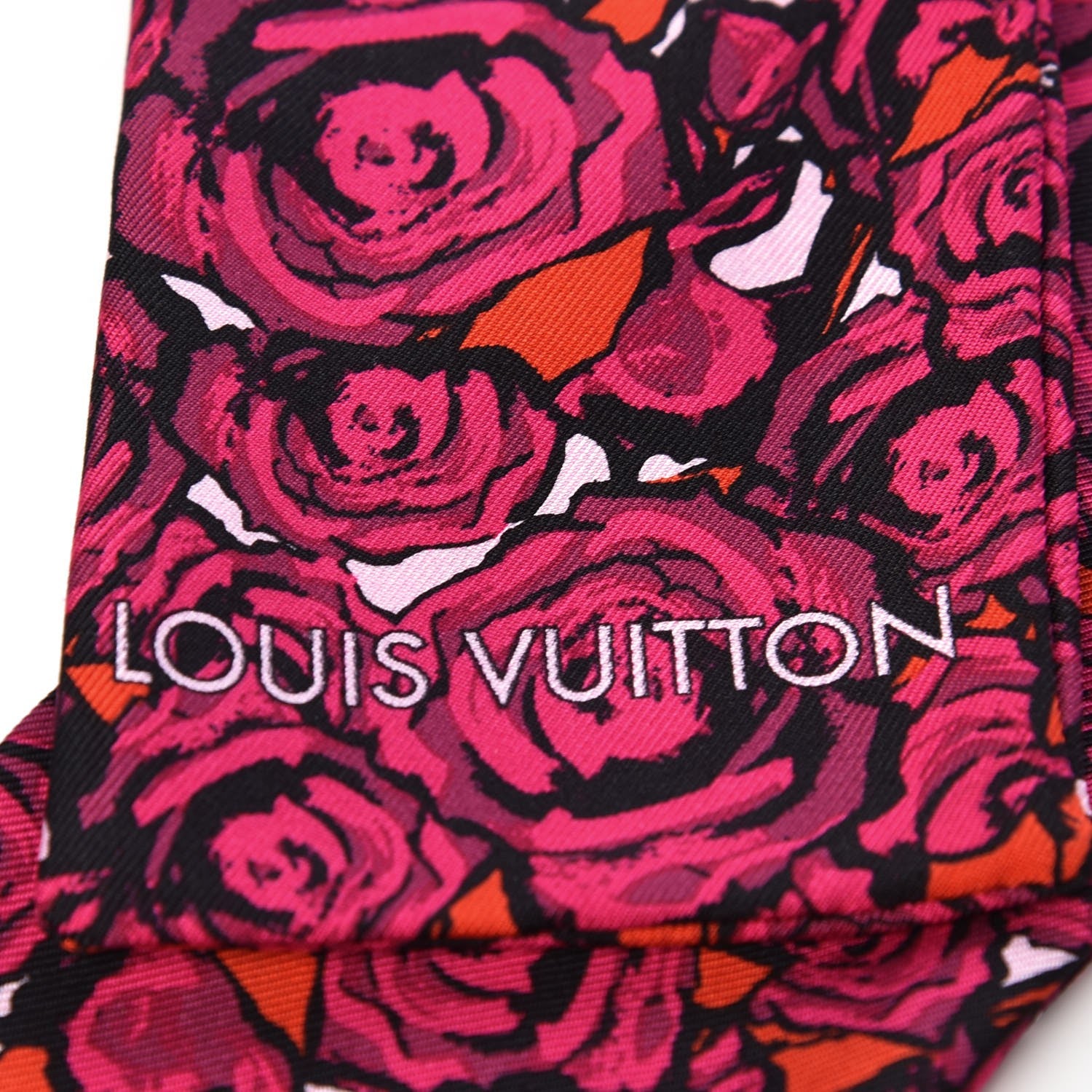 Louis Vuitton Silk Rock'n'Roses Bandeau Berry 4 of 4