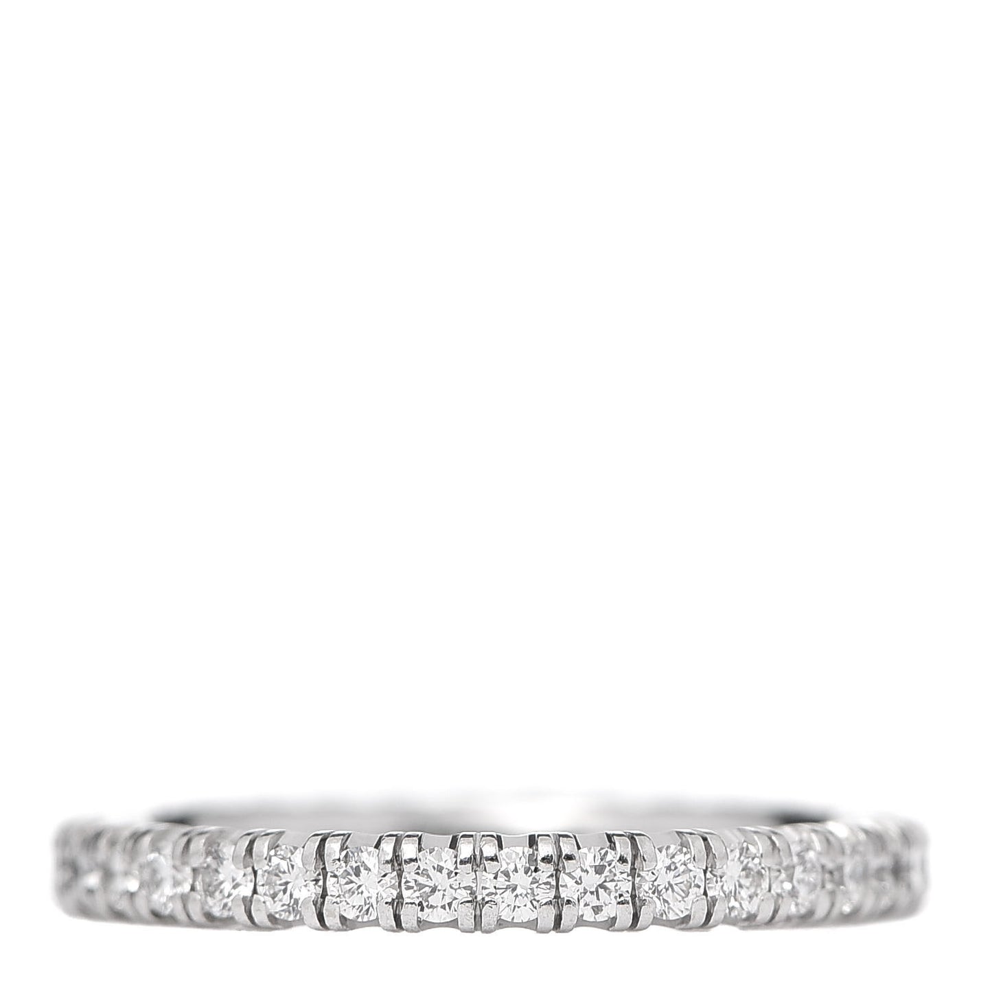 18K White Gold Diamond 2mm Etincelle de Wedding Band Ring 47 4