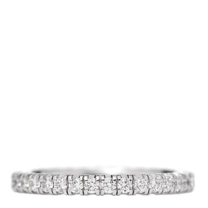 Cartier 18K White Gold Diamond 2mm Etincelle de Wedding Band Ring 47 4 1 of 5
