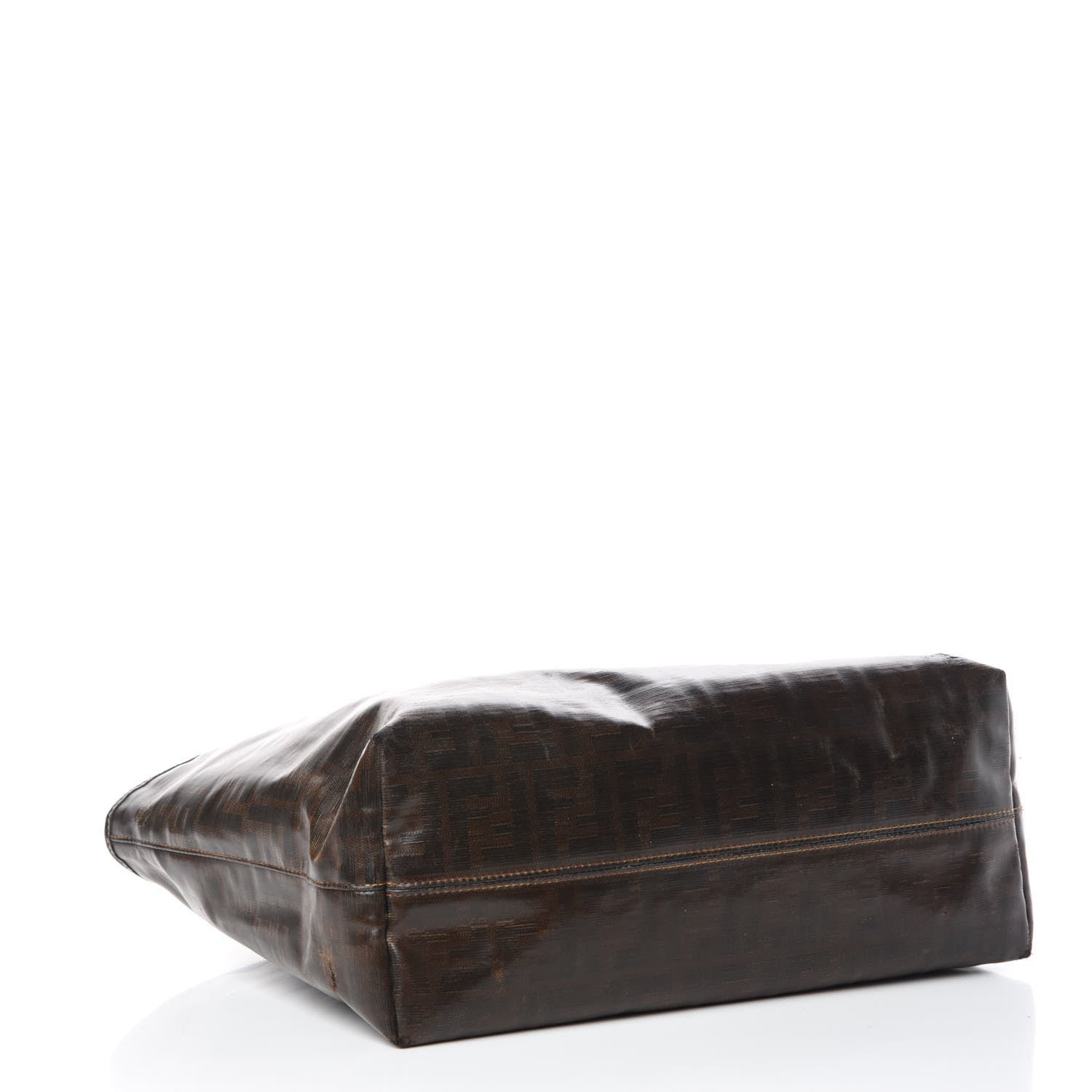 Fendi Zucca Spalmati Matrioska Small Roll Tote Tobacco Black 4 of 22