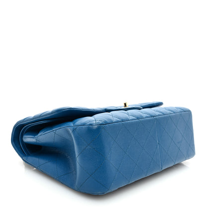 Chanel Caviar Quilted Jumbo Double Flap Blue 4 of 10