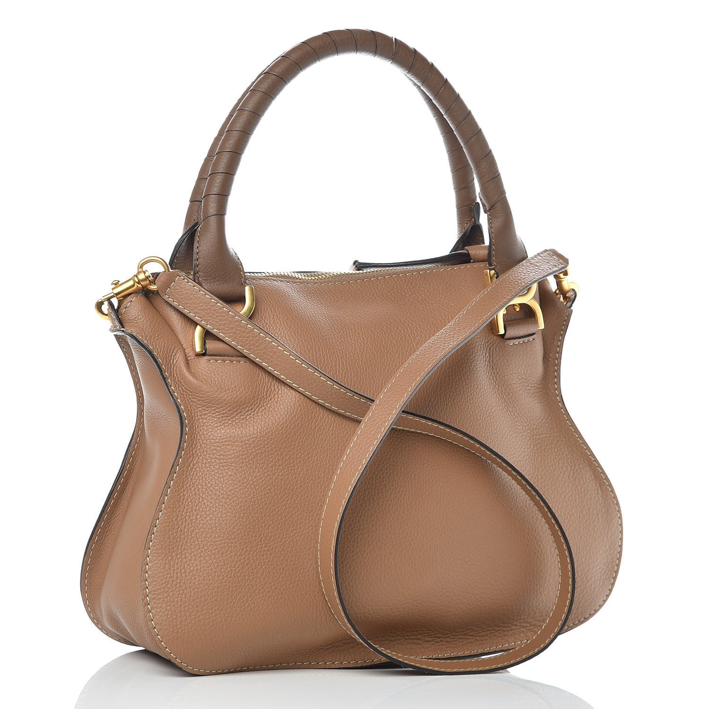 Calfskin Medium Marcie Satchel Nut