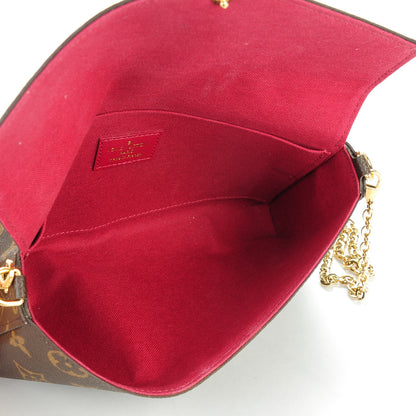 Louis Vuitton Monogram Pochette Felicie Chain Wallet Fuchsia 5 of 7