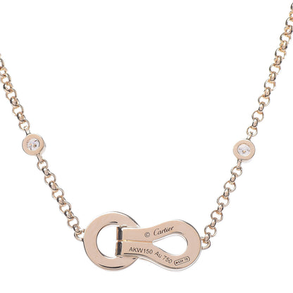 Cartier 18K Yellow Gold Diamond Agrafe Pendant Necklace 6 of 6
