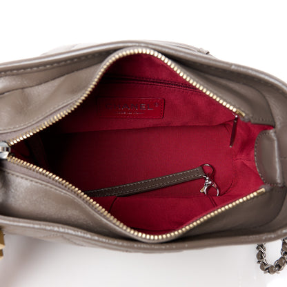 Chanel Aged Calfskin Quilted Small Gabrielle Hobo Grey 5 of 11