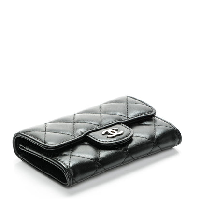 Chanel Lambskin Quilted Flap Card Holder Black 4 of 8