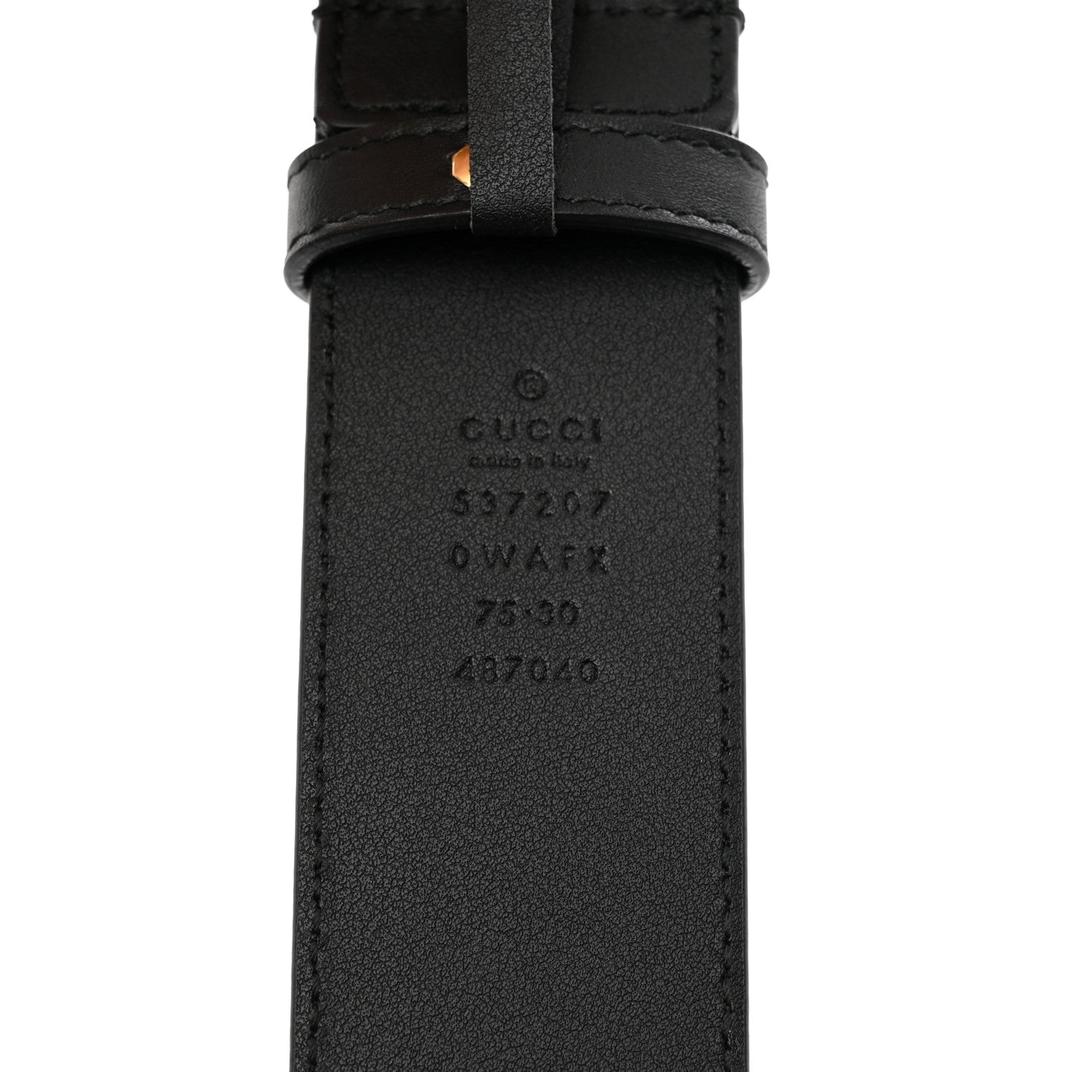 Gucci Calfskin Crystal Metal Tiger Head Buckle 30mm Belt 75/30 Black 3 of 5