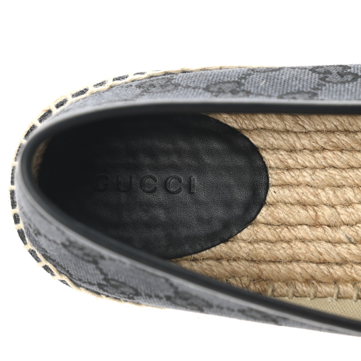 Gucci Monogram Espadrilles 40 Black 6 of 9