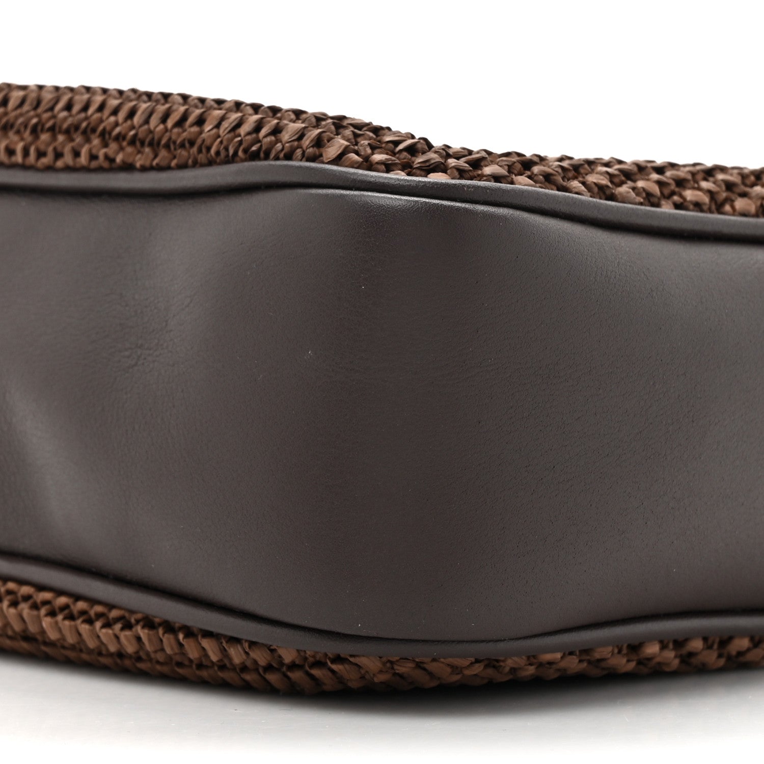 Saint Laurent Raffia Canvas Monogram Lou Camera Bag Dark Chocolate 9 of 13