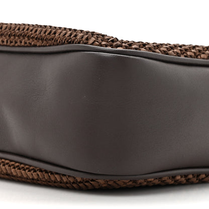 Saint Laurent Raffia Canvas Monogram Lou Camera Bag Dark Chocolate 9 of 13