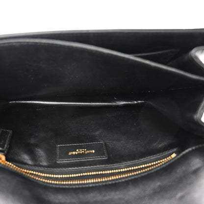 Saint Laurent Smooth Calfskin Le Maillon Satchel Black 5 of 14