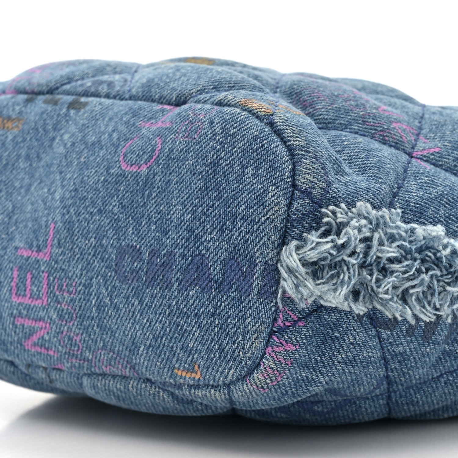 Chanel Denim Quilted Small Mood Bucket With Chain Blue Multicolor 9 of 12