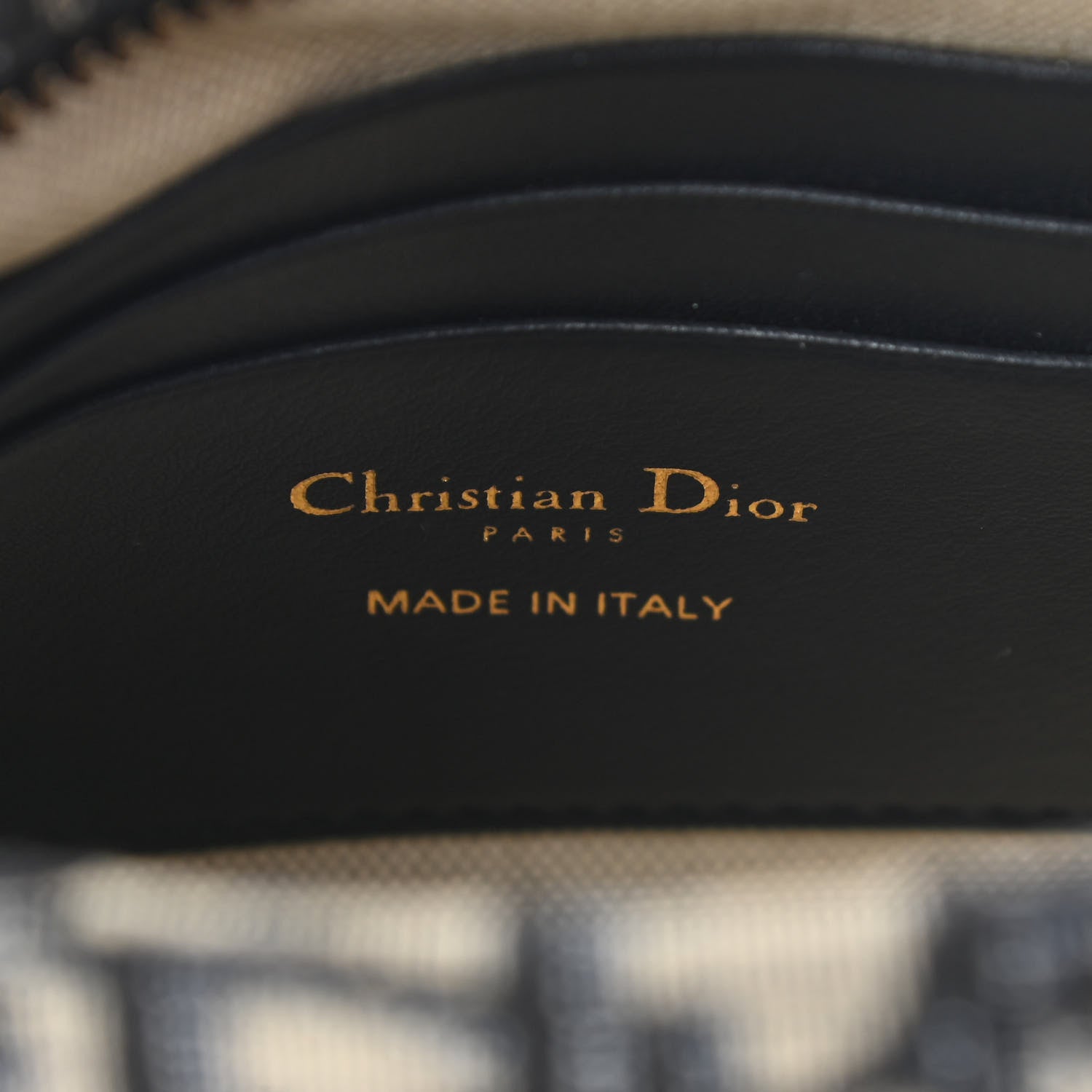 Christian Dior Oblique Zipped Pouch Clutch Blue 6 of 7