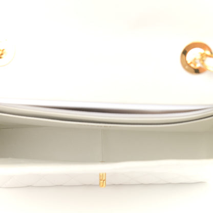Chanel Caviar Quilted XL Jumbo Single Flap White 5 of 16